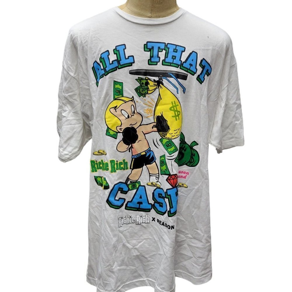 REASON Brand Felix All That Cash Tshirt Men's. Size XXL. New Without Tags $78